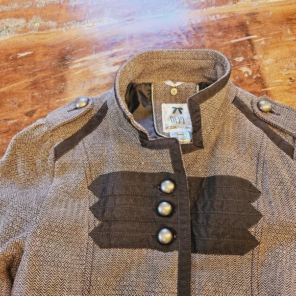 DEPT Black & Grey military style blazer - Picture 3 of 14